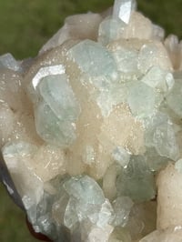 Image 7 of Green Apophyllite & Stilbite Specimen | India #3079