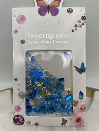 Image 3 of Nail art blue