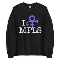 Image 1 of I [PRINCE] MPLS Crewneck Sweatshirt (White Text)