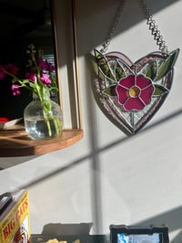Image 2 of pink flower heart