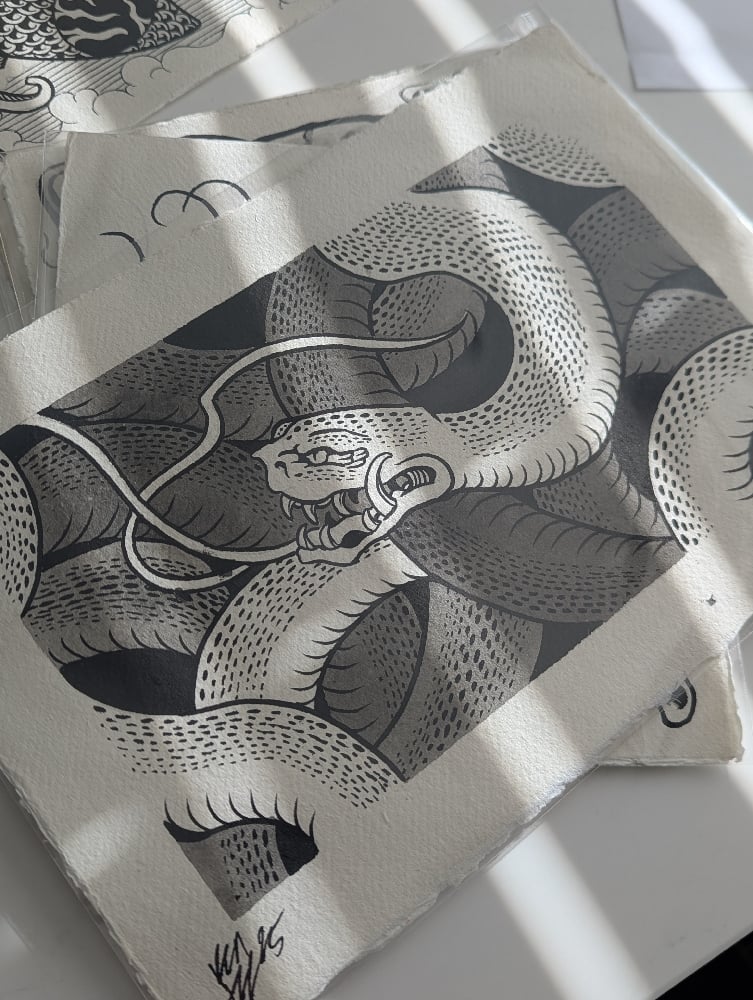 Image of Greywash Snake - Original