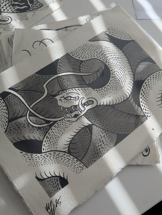 Image of Greywash Snake - Original