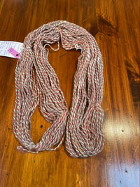 Image 1 of Handspun Barberpole Wool and English Angora Rabbit Fiber Yarn