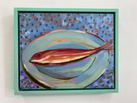 Image 2 of Red Mullet on Blue Polka Dots