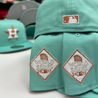 Image 3 of New Era 59Fifty 100% Cotton Green Copper (Aqua)