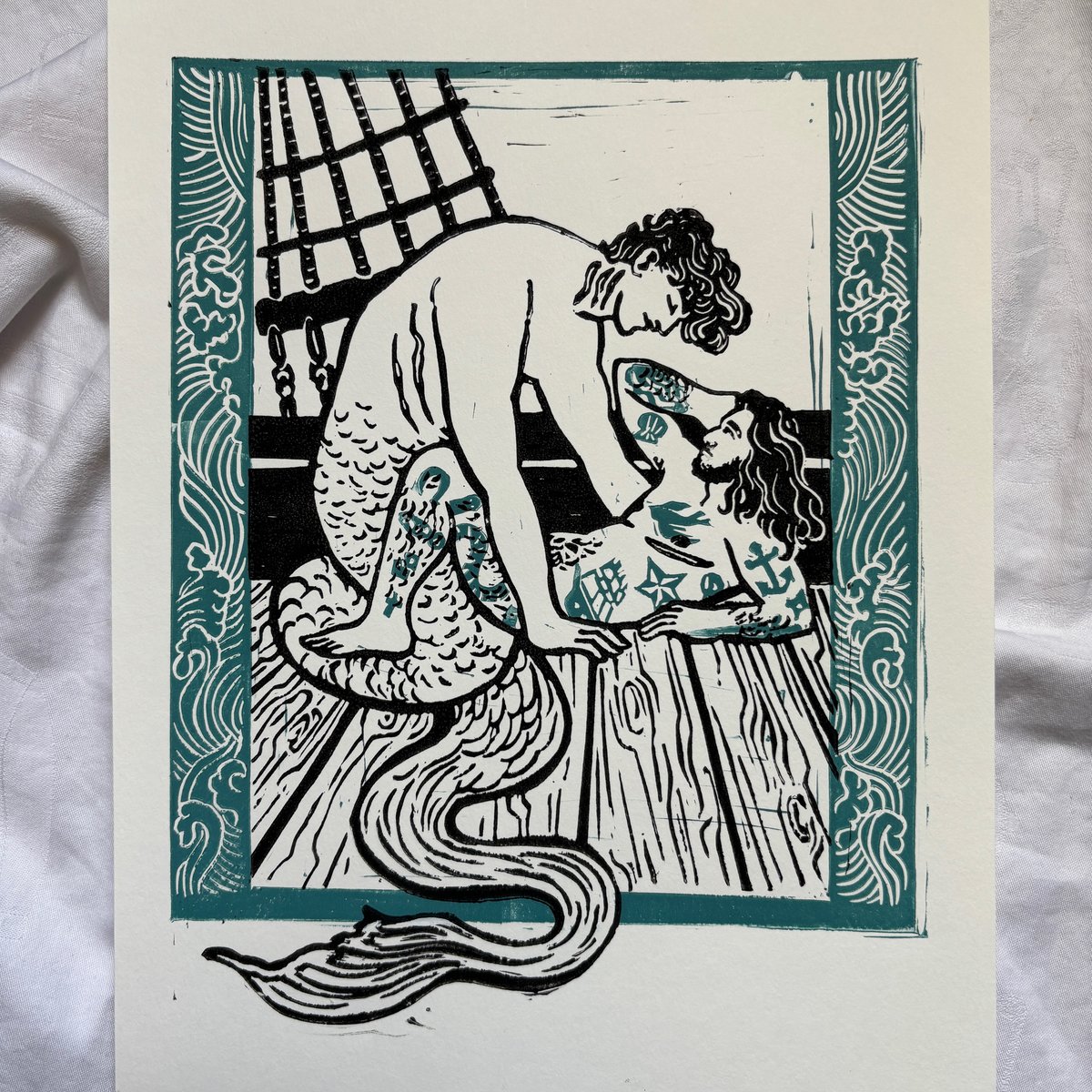 Image of The High Seas - Limited Lino Print