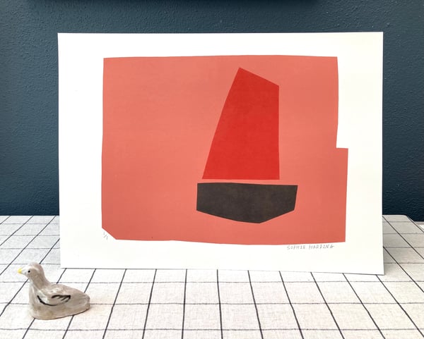 Image of Red Sail monoprint