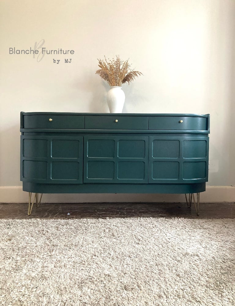 Green and online gold sideboard