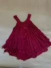 70s indian gauze and crochet tent tank or mini dress