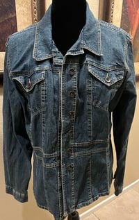 Image 2 of Vintage Blue Denim Jean Jacket Amy Winehouse