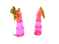 Image 2 of  Bubblegum Pink Lipstick Statement earrings