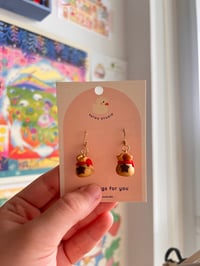 Image 5 of Animal Frosting Money Bag Dangle Earrings