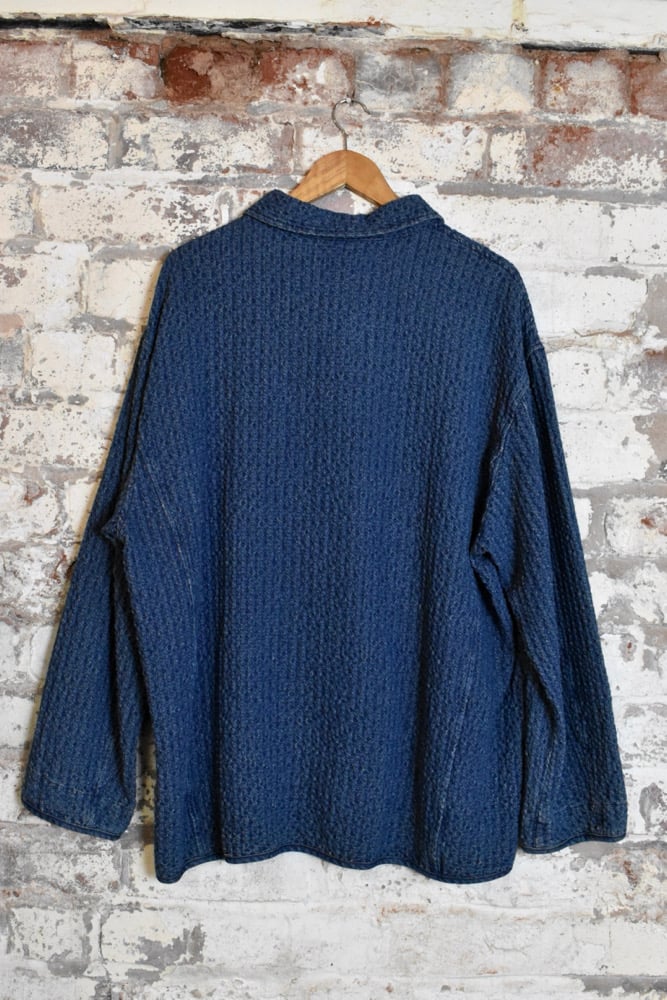 Image of Textured Denim Overshirt