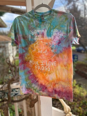 Image of MILF Man I Love Frogs Tie Dye Shirt Size Small 3