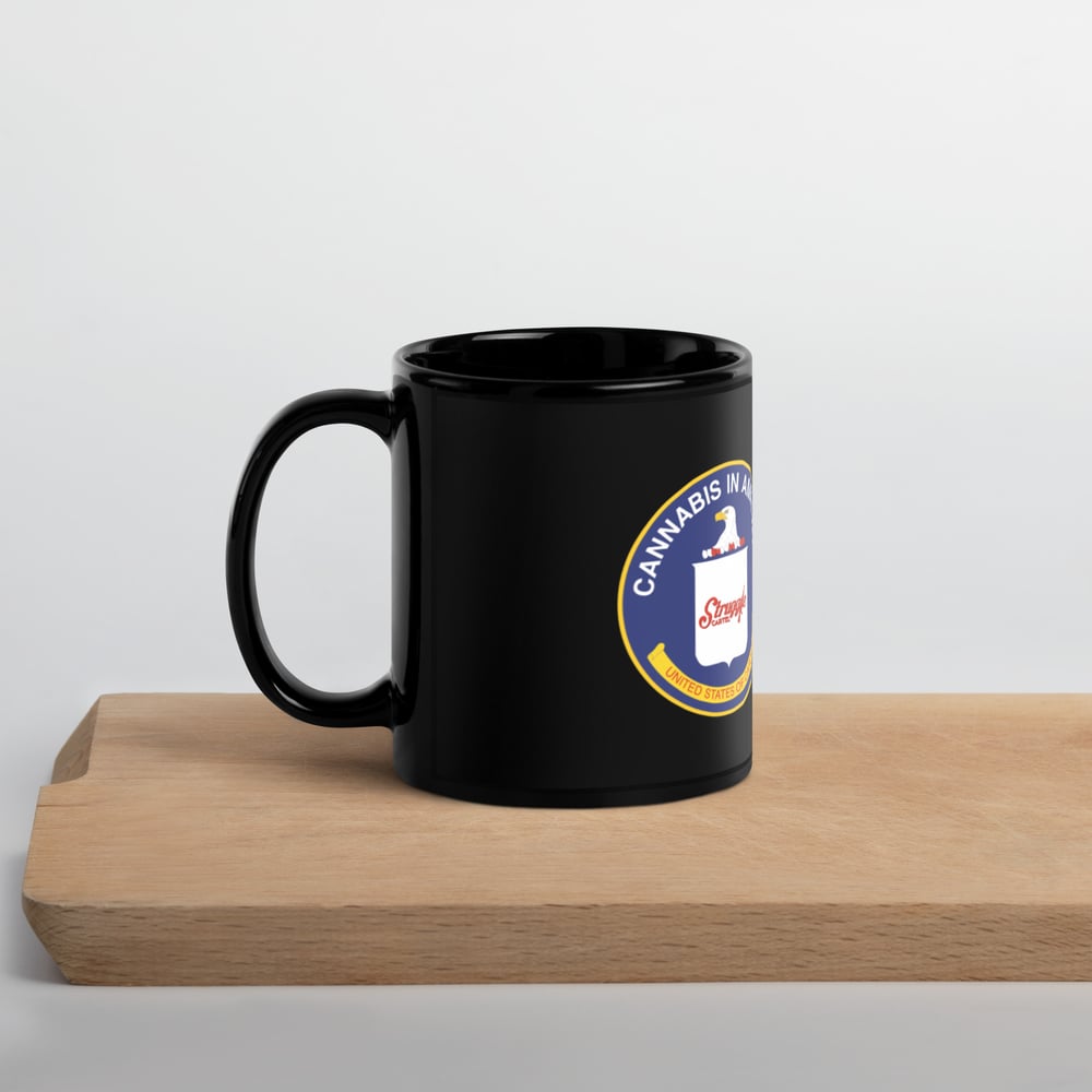 Cannabis in America Black Glossy Mug