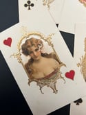 Lot de 4 cartes postales gaufrées, ♥️♠️♦️♣️ début 1900, vierges.