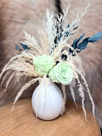 Image 4 of Green Whispers  White Vase