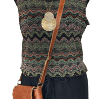 Image 2 of Vintage 90s Metallic Stretch Chevron Tank Top - Size 12M 