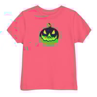 Image 8 of Toddler jersey t-shirt - Jack O Lantern Vintage Green-Black