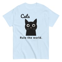 Image 1 of Unisex classic tee, Cats Rule the World T-Shirt | Cute Black Cat Funny Graphic Tee