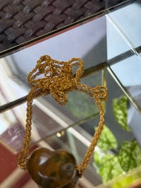 Image 4 of Heart Stone Crystal Necklace 🤎