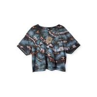 Image 1 of XL Crop Tee in Ember Ice Dye 
