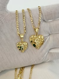 Image 5 of Gold plated Nugget Heart Mary Pendant necklaces for women, Gift for her, necklaces for women
