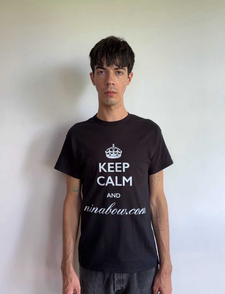 Image of Keep calm and ninabow.com tee/ Black