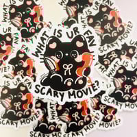 Image 2 of Scary Movie Cat Vinyl Sticker