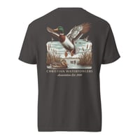 Image 1 of Christian Waterfowlers Raise Vintage Mallard Unisex garment-dyed heavyweight t-shirt