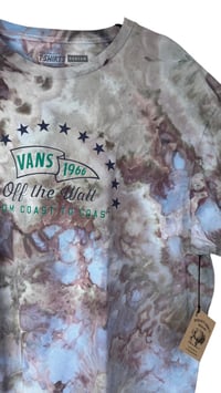 Image 7 of ♻️ UPCYCLED XL Unisex 100% Cotton VANS Graphic Tee in Stormy Skies Watercolor Ice Dye