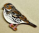 Little Bunting - No.84 UK Birding Pins - Enamel Pin Badge