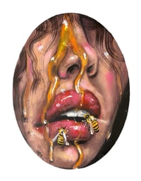 Image 1 of “MY SWEET HONEYBEE” ORIGINAL PAINTING BY NIKITA ROSALIND 12”x9”