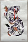 Hand painted washi print #02
