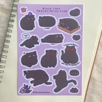 Image 1 of Black Cats Appreciation Club Sticker Sheet