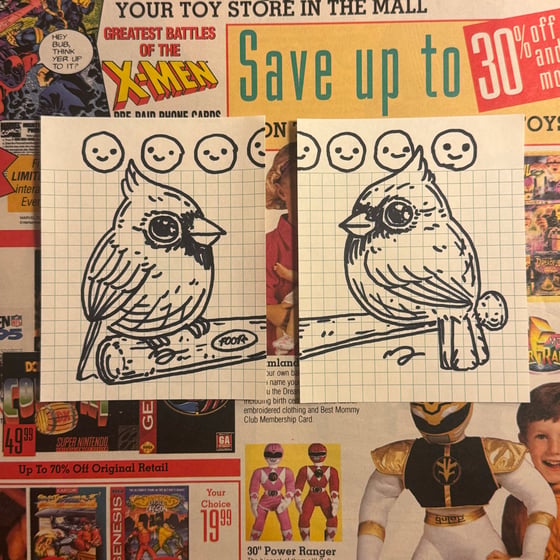 Image of Fat Bird Sharpie Sletch #271-272