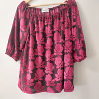 Image 1 of KylieJane Etta top -magenta velvet 