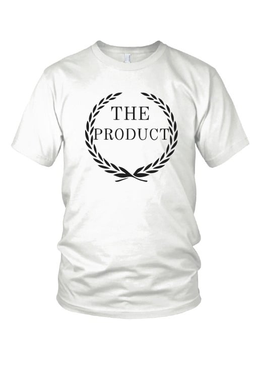 Image of The Product t-shirt(White With Black Logo)