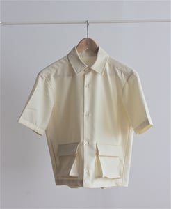 Image of Cream Wool Shirt w/Pockets