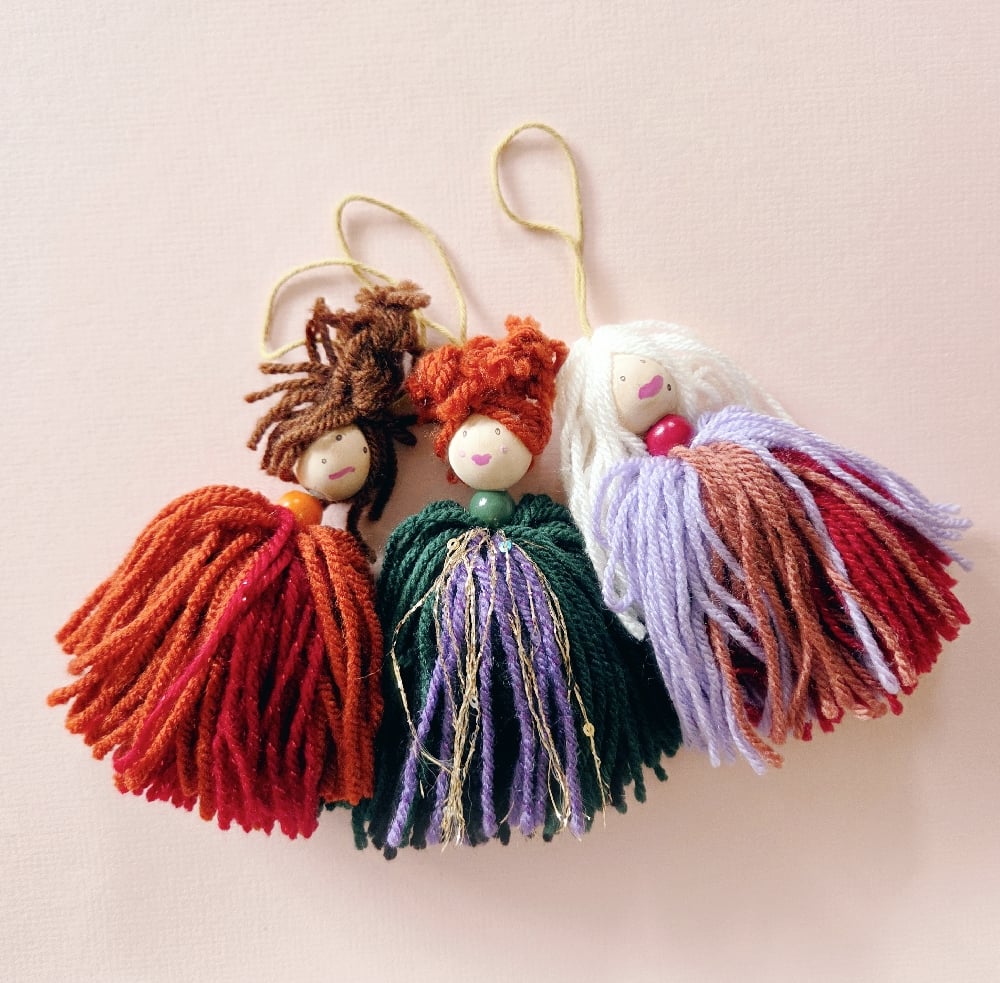 Image of Hocus Pocus The Sanderson Sisters EdieMolly Hanging Dolls Set.