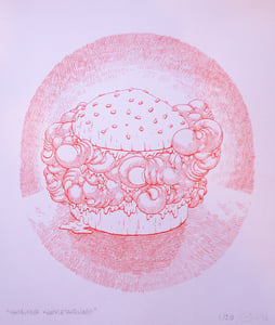 Image of Handburger Knuckle Sangwidge print by Mark Oliver