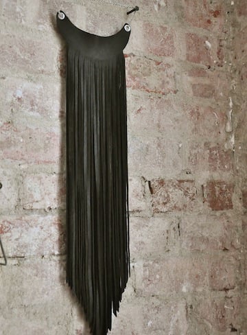 Image of Leather Fringe Necklace