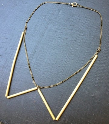 Image of Brass Tubing Collar Necklace