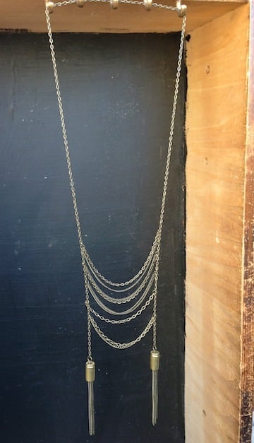 Image of Chain Drape & Bullet Tassel Necklace