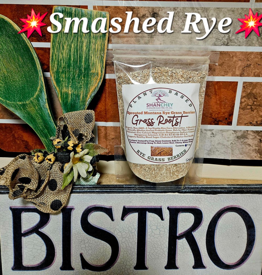 GRASS ROOTS! Rolled Rye Flakes-Whole/Smashed Heirloom Berries. Cholesterol-Diabetes