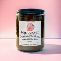 Image 1 of Rose Quartz Crystal Candle