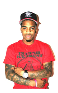 Image of IN HUSH WE TRUST PYRAMID TEE (RED/BLACK) 