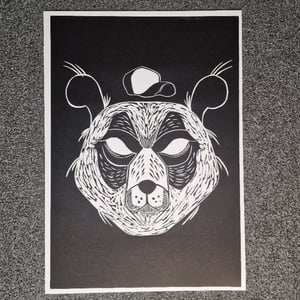 Gzy Ex Silesia - Panda - Linocut print