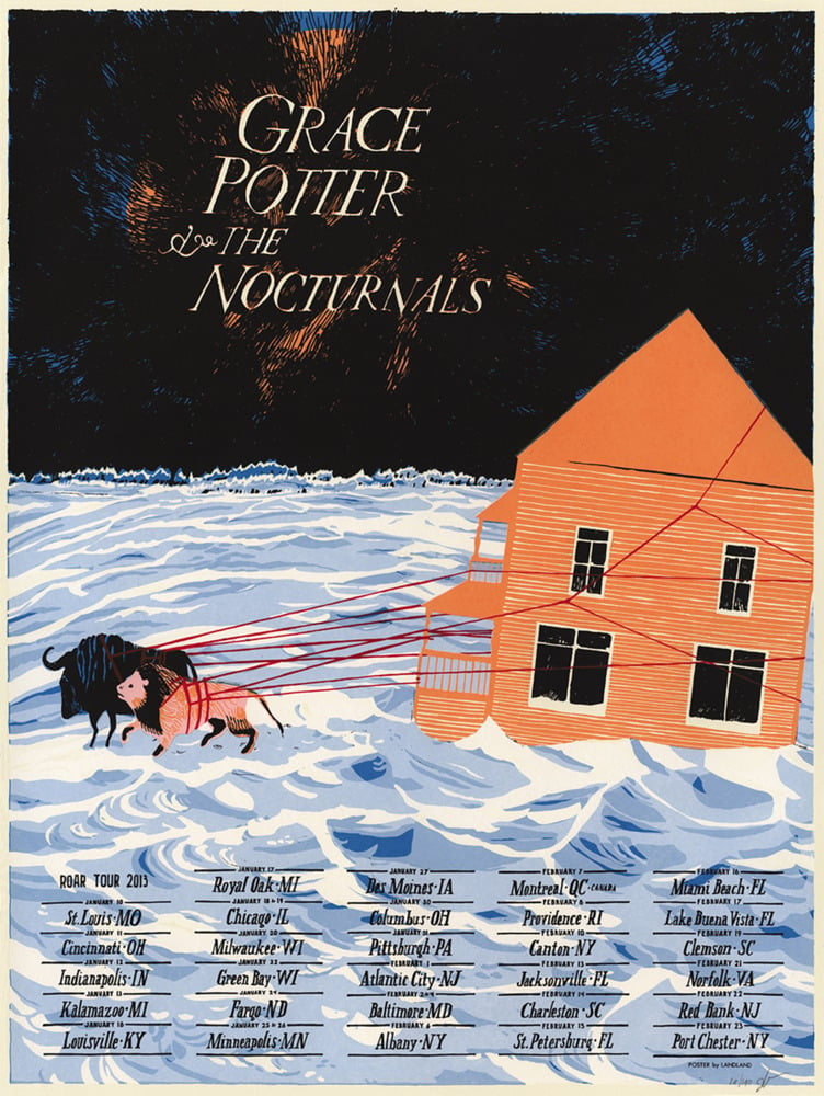 Grace Potter & the Nocturnals (Roar Tour 2013) • Limited Edition Official Poster (18" x 24")