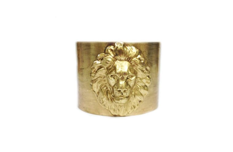 Image of Lion brass cuff